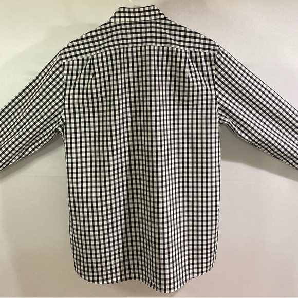 Tommy Hilfiger Men's 16 Black & White Plaid Casual Button Down Long Sleeve Shirt - Picture 7 of 12
